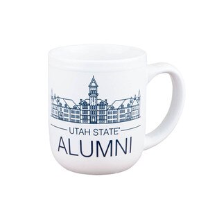 Utah State Alumni Old Main Mug white